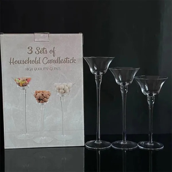 Other - High quality glass household candlesticks